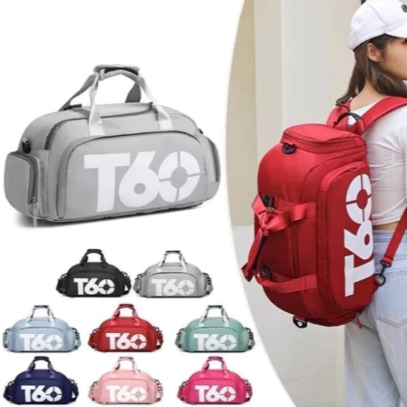 Bolsa Mala T60 viagem academia treino mochila esportiva fitness impermeável unissex