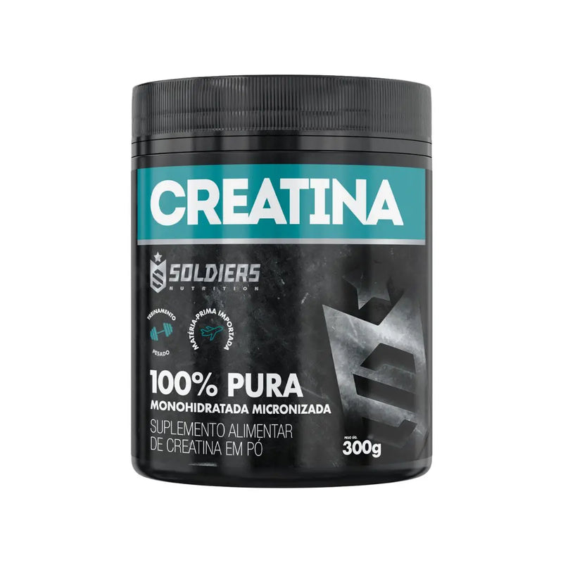 Creatine Monohydrate 300g – 100% Puro, Importado, Solders Nutrition | Aumente sua Performance e Ganhos Musculares