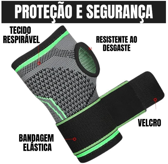 Munhequeira Ortopédica D/Pulse – Compressão Ajustável para Tendinite