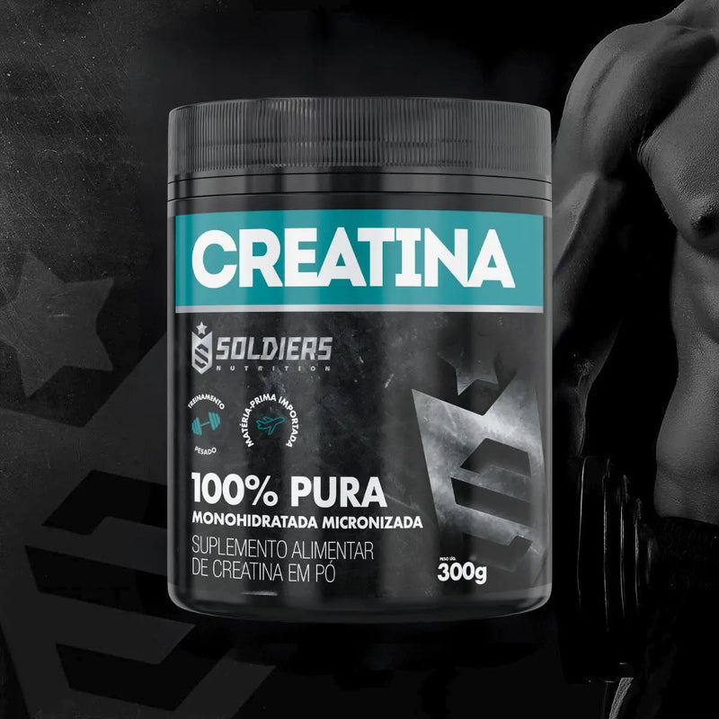 Creatine Monohydrate 300g – 100% Puro, Importado, Solders Nutrition | Aumente sua Performance e Ganhos Musculares