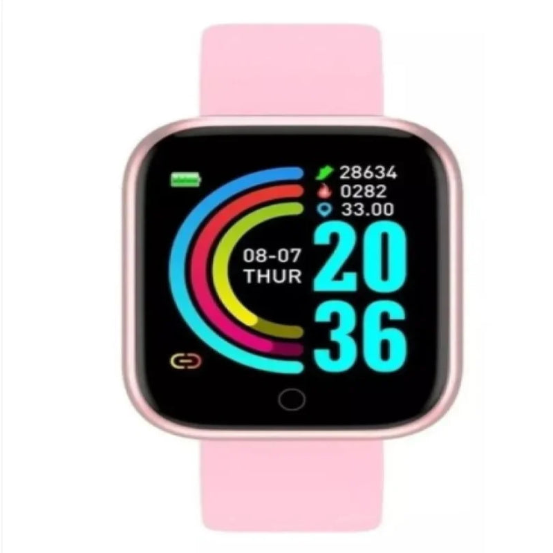 Smartwatch Unissex D20 – Relógio Inteligente Android/iOS, Resistente à Água, Personalização de Tela com Fotos