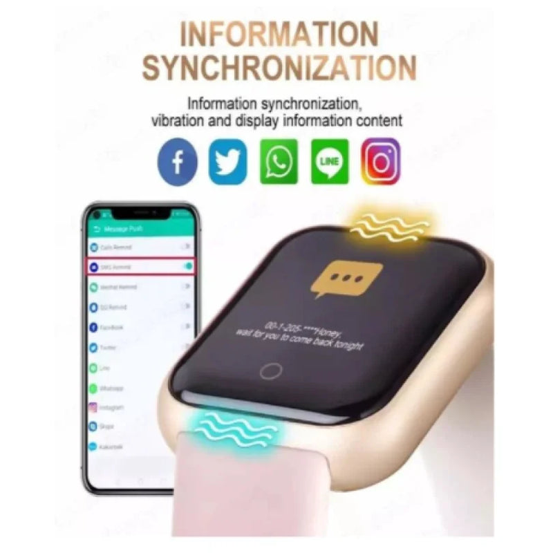 Smartwatch Unissex D20 – Relógio Inteligente Android/iOS, Resistente à Água, Personalização de Tela com Fotos
