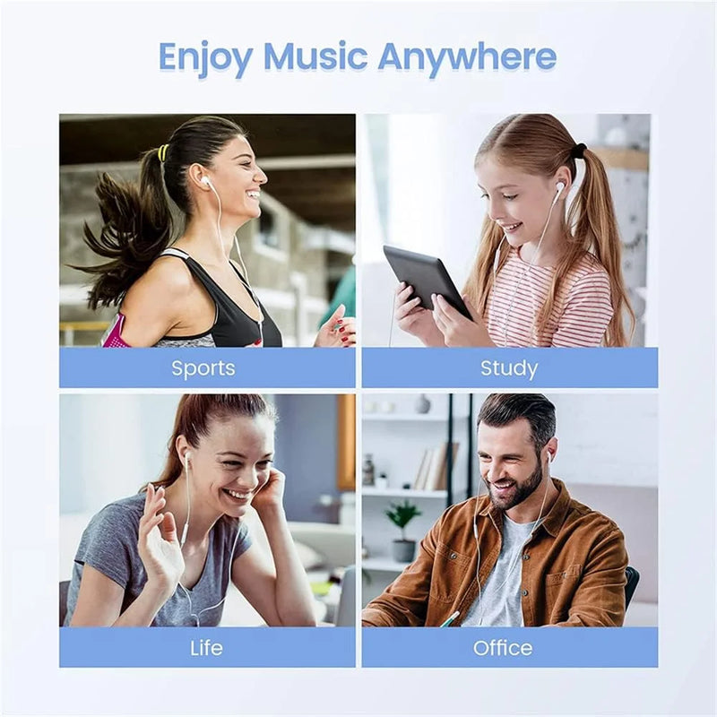 Fones de Ouvido In-Ear 3.5mm com Microfone – Controle de Música e Chamadas, Compatível com Tablets e PCs