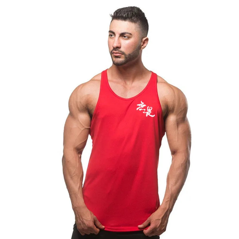 Camiseta Sem Manga Masculina de Algodão – Top de Treino Fitness para Homens, Estilo Singlet, Ideal para Musculação e Exercícios