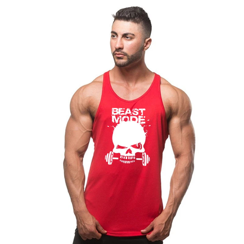 Camiseta Sem Manga Masculina de Algodão – Top de Treino Fitness para Homens, Estilo Singlet, Ideal para Musculação e Exercícios