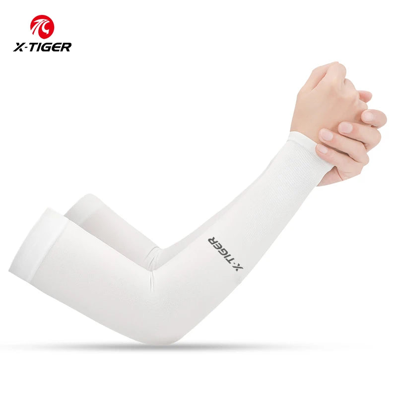Manguitos de Ciclismo X-TIGER - Tecido Ice, Proteção UV, Unissex