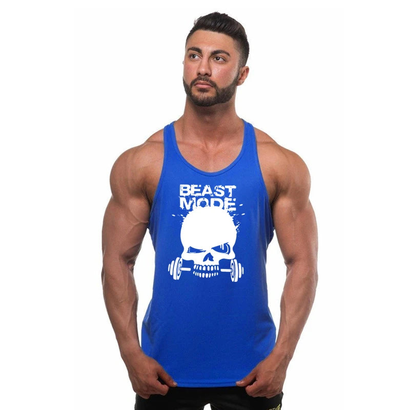 Camiseta Sem Manga Masculina de Algodão – Top de Treino Fitness para Homens, Estilo Singlet, Ideal para Musculação e Exercícios