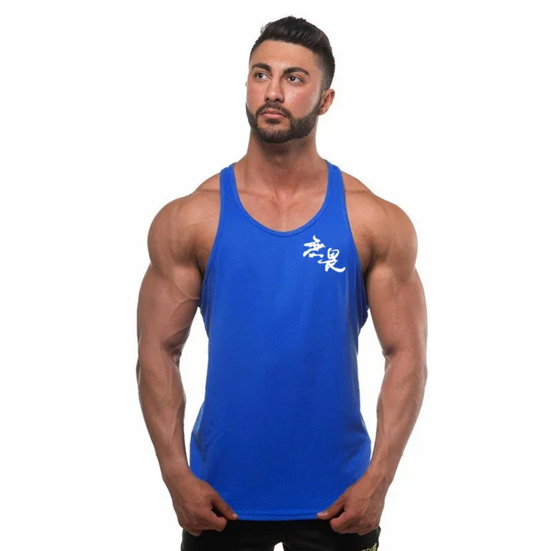 Camiseta Sem Manga Masculina de Algodão – Top de Treino Fitness para Homens, Estilo Singlet, Ideal para Musculação e Exercícios