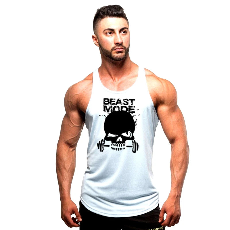 Camiseta Sem Manga Masculina de Algodão – Top de Treino Fitness para Homens, Estilo Singlet, Ideal para Musculação e Exercícios