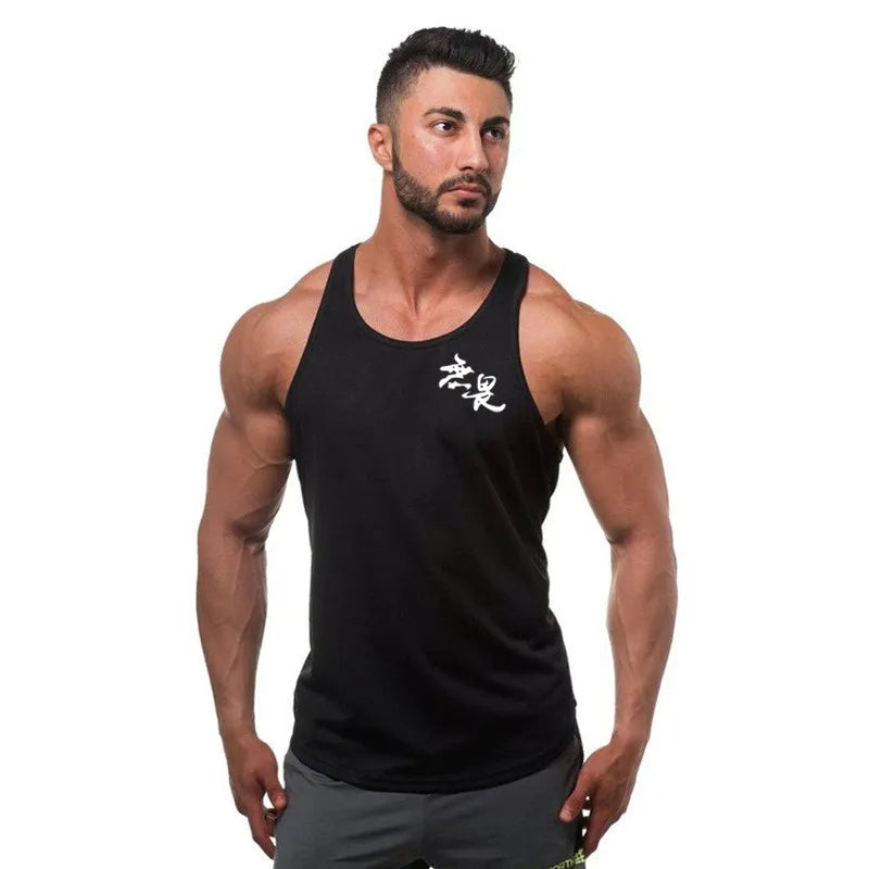 Camiseta Sem Manga Masculina de Algodão – Top de Treino Fitness para Homens, Estilo Singlet, Ideal para Musculação e Exercícios