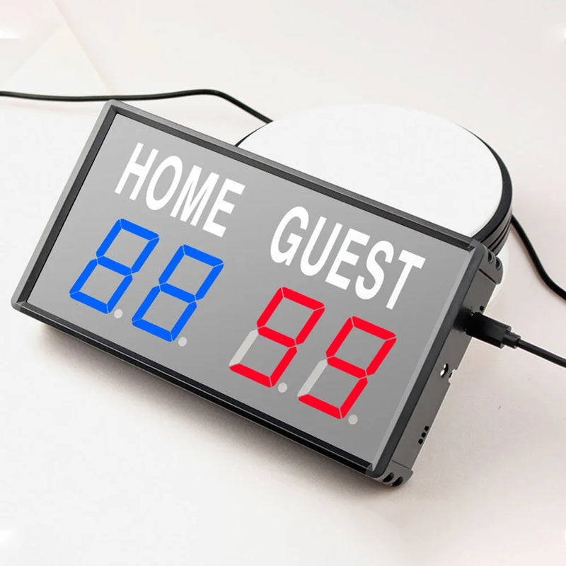 Placar Eletrônico LED 4 Dígitos com Controle Remoto – Ideal para Basquete, Tênis de Mesa, Vôlei e Mais