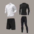 Conjunto Esportivo Masculino de Secagem Rápida – Manga Longa com Zíper