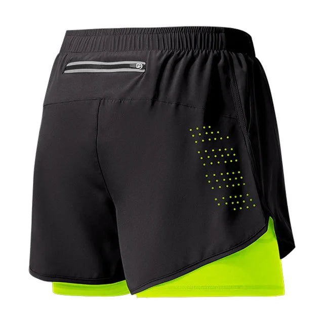 Short Masculino Esportivo com Camada Dupla – Secagem Rápida, Confortável e Ideal para Treino