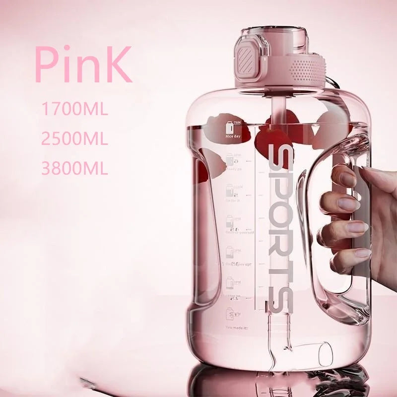 Garrafa Fitness de Alta Capacidade com Canudo – BPA Free