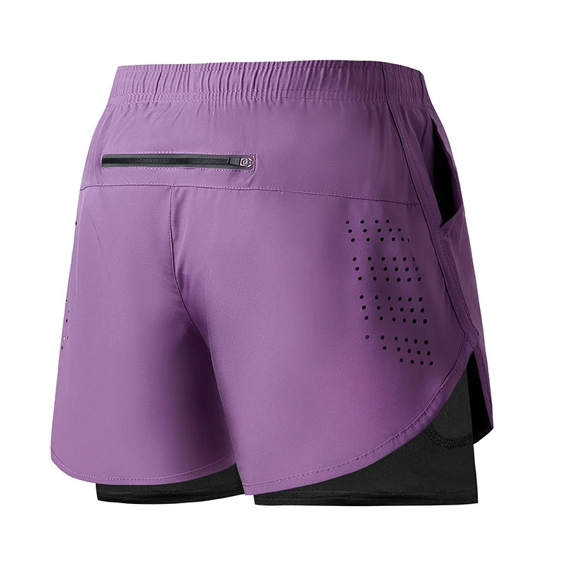 Short Masculino Esportivo com Camada Dupla – Secagem Rápida, Confortável e Ideal para Treino