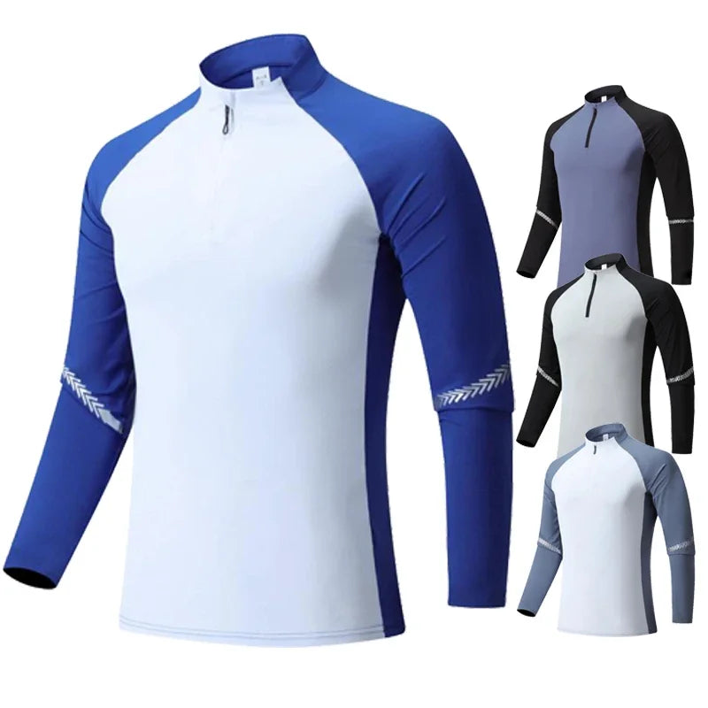 Camiseta Masculina de Manga Longa para Esportes ao Ar Livre – Secagem Rápida e Conforto em Alta Performance