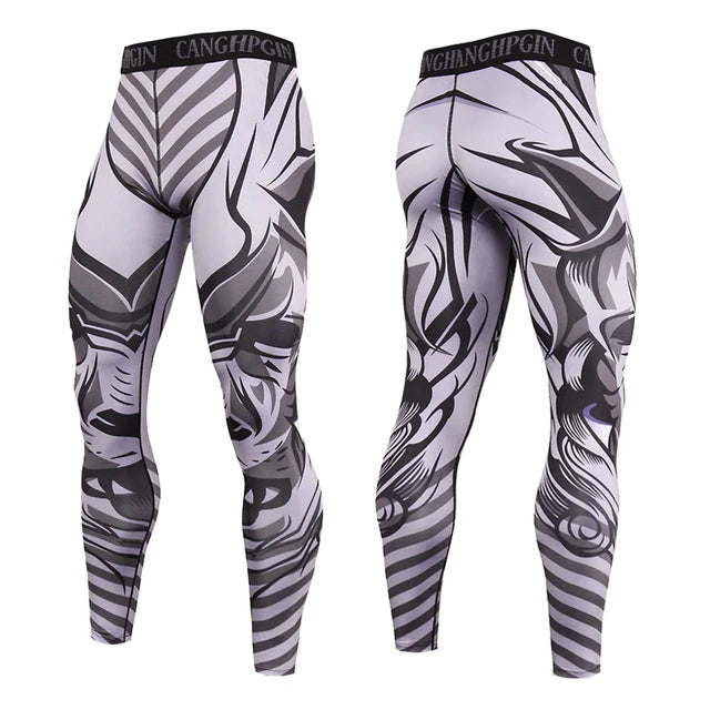 Calça Legging Masculina para Corrida e Treino – Compressão, Secagem Rápida, Fitness, Academia, Jogging e Esportes