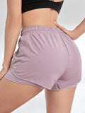 Shorts Esportivos Femininos com Cós Elástico e Bolsos – Estilo Fitness, Corrida e Treinos