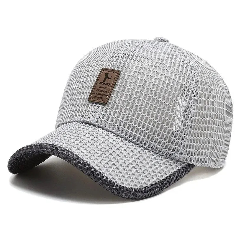 Boné de Malha Masculino – Tendência Coreana para Primavera e Verão, Estilo Casual e Outdoor