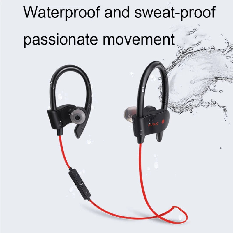 Fones de Ouvido Bluetooth à Prova d'Água – Headset Esportivo com Microfone
