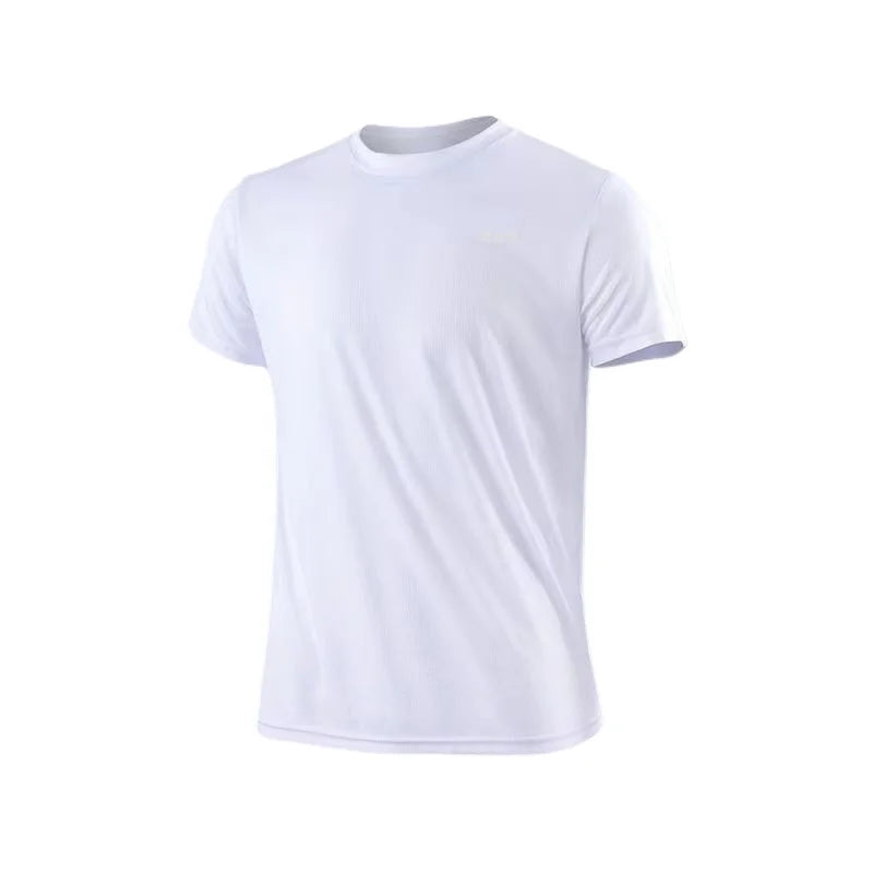 Camiseta Masculina de Manga Curta – Rápido Secagem, Anti-Suor, para Academia e Corrida