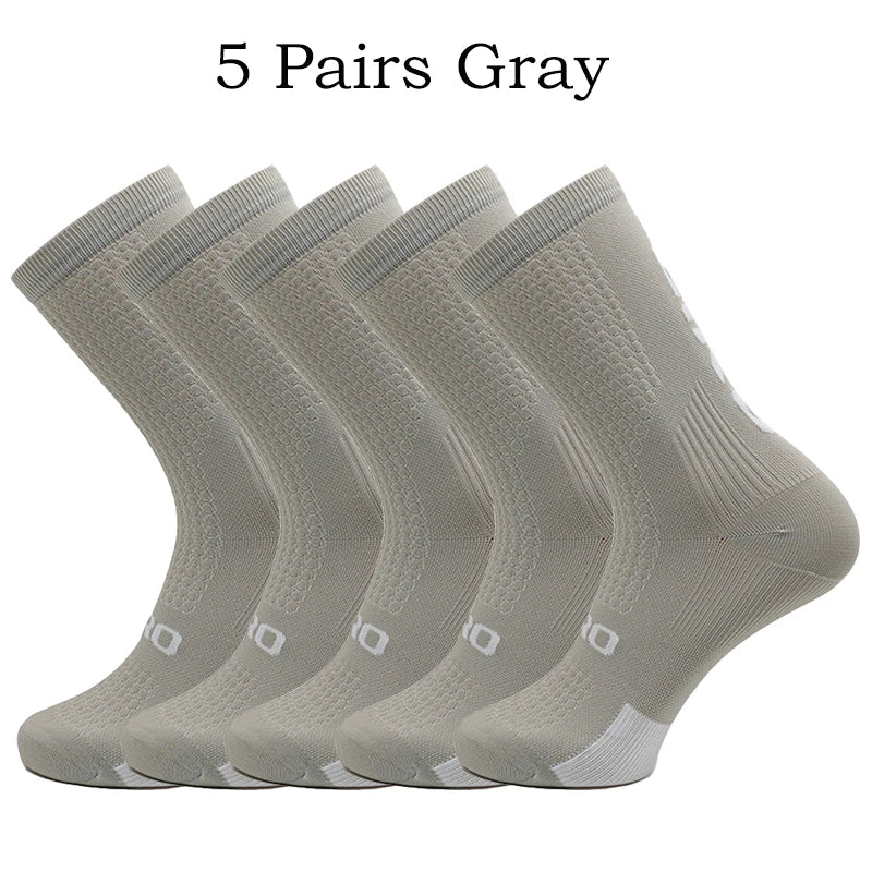 Kit 5 Pares de Meias Masculinas para Ciclismo e Esportes