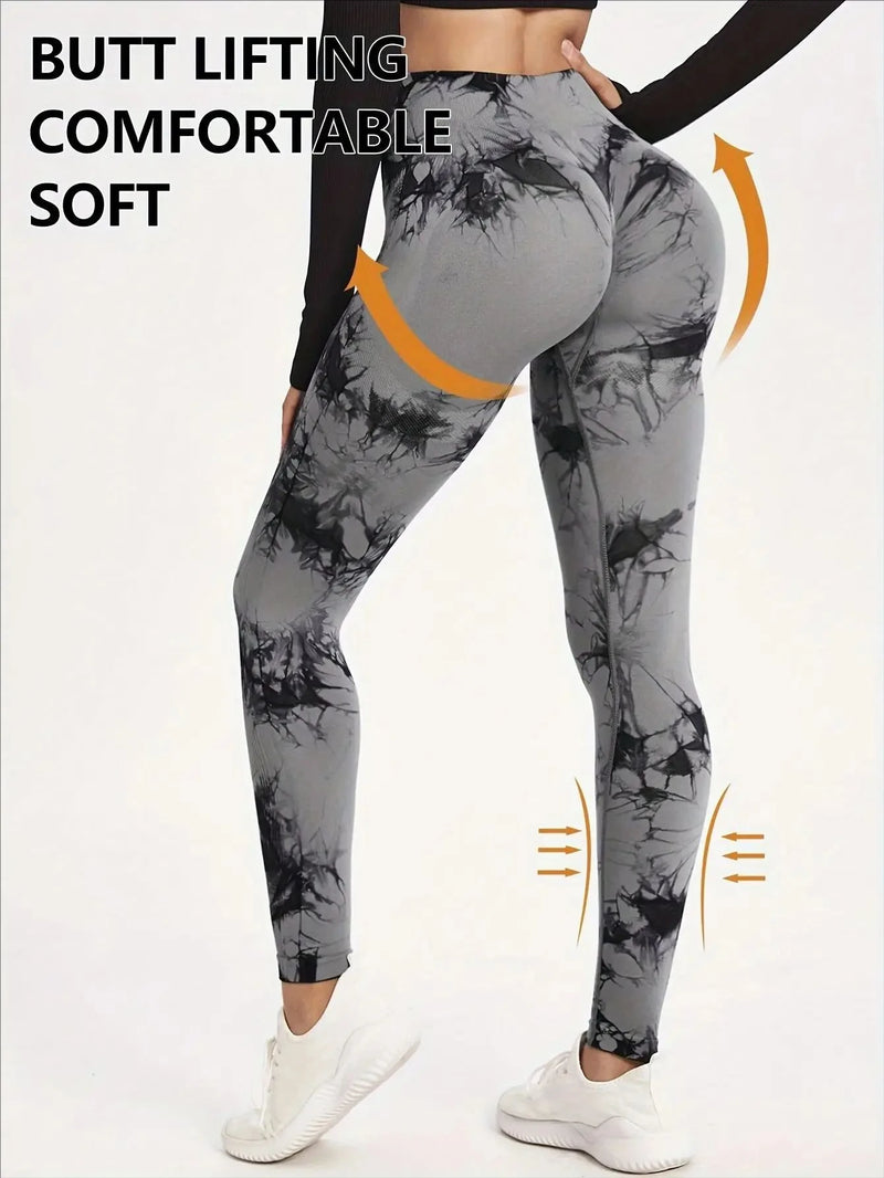 Legging Feminina Tie Dye – Fitness, Yoga, Cintura Alta e Efeito Levanta Bumbum