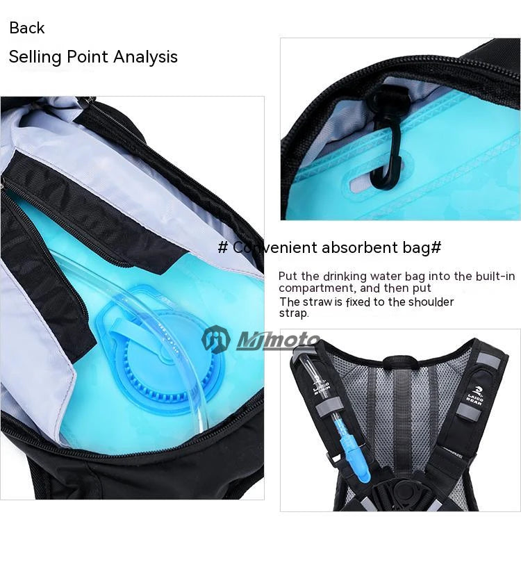 Mochila de Hidratação LAICO BEAR para Moto e Ciclismo – Impermeável, Leve e Ideal para Corrida, Trilhas e Esportes Outdoor
