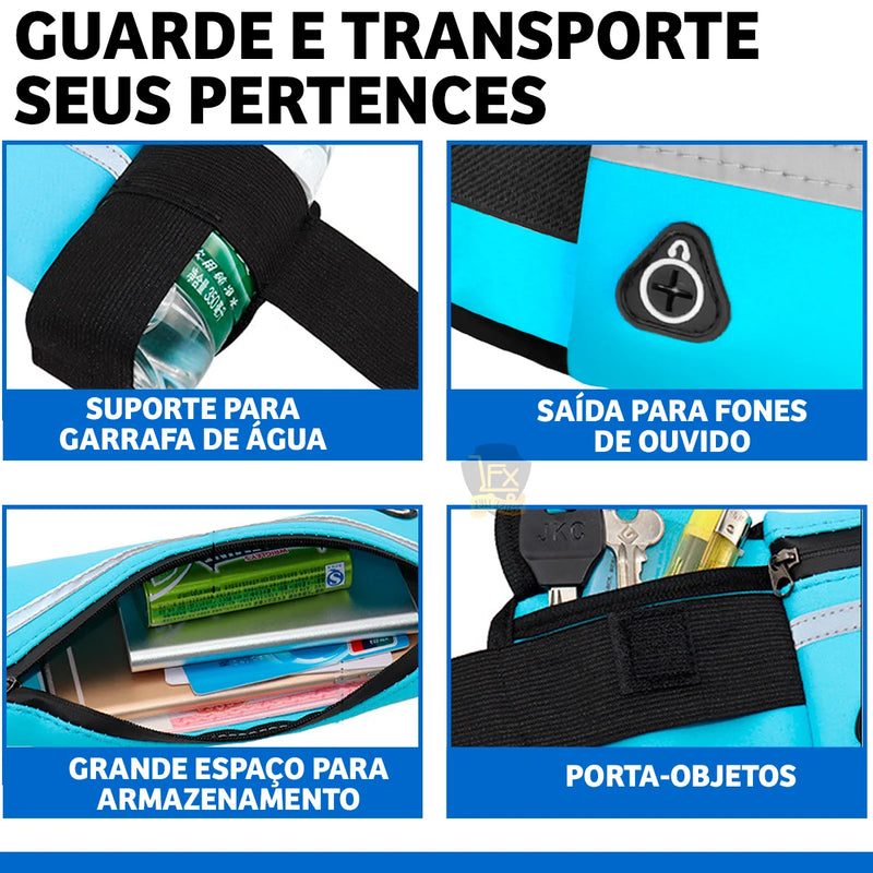 Pochete Esportiva Preta – Ideal para Corrida, Caminhada e Atividades ao Ar Livre