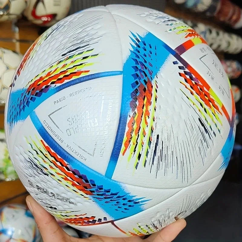 Bola de Futebol Profissional Sem Costura – Tamanho 5 | PU de Alta Qualidade | Adulto | Jogo & Treino Outdoor