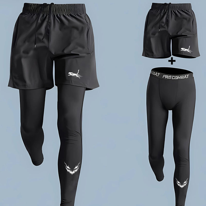 Calça Esportiva Masculina de Compressão – Secagem Rápida para Corrida, Treinos e Jogging
