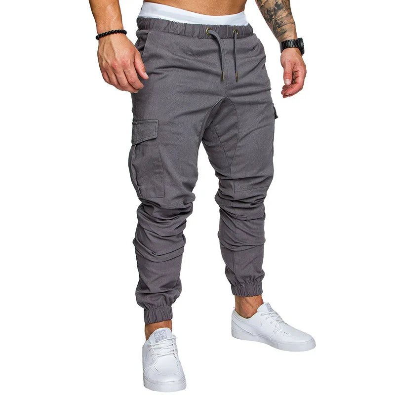 Calças Jogger Masculinas Casuais  | Streetwear com Bolsos Múltiplos