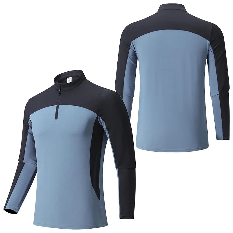 Camiseta Masculina de Manga Longa para Esportes ao Ar Livre – Secagem Rápida e Conforto em Alta Performance