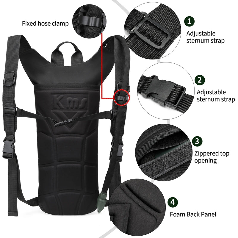 Mochila Tática de Hidratação Militar com Reservatório de 3L Antivazamento – Ideal para Corrida, Ciclismo e Trilhas