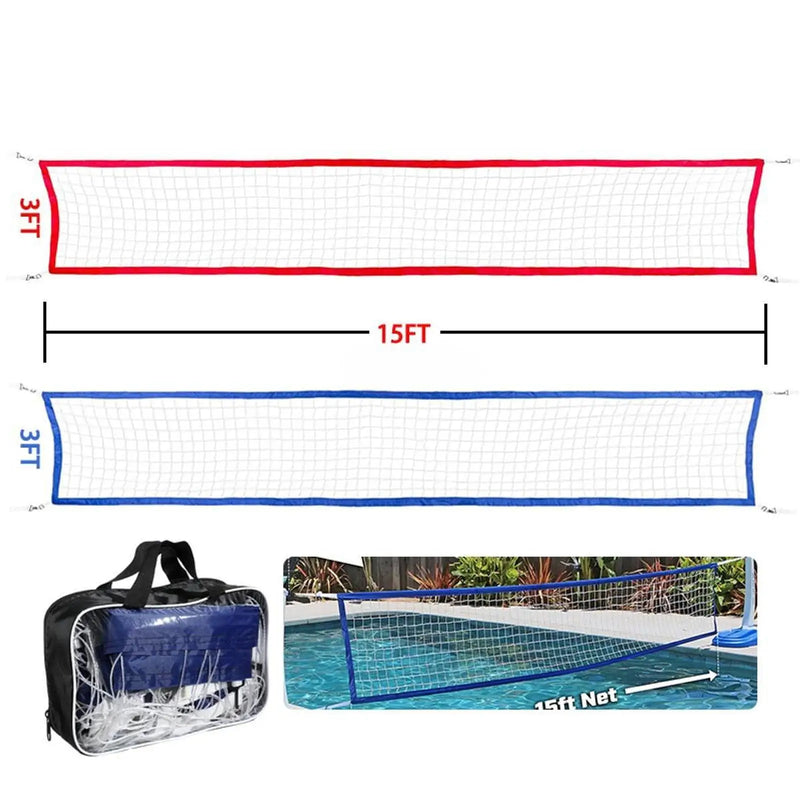 Rede de Vôlei Portátil – 15ft x 3ft com Bolsa de Transporte