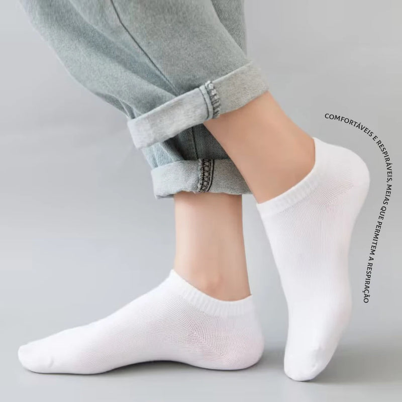 Kit com 12 Pares de Meias Curtas Masculinas – Conforto, Leveza e Estilo no Dia a Dia