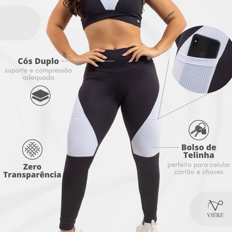 Conjunto Fitness VIÉRE – Legging e Top Sem Transparência para Treinos com Conforto e Estilo