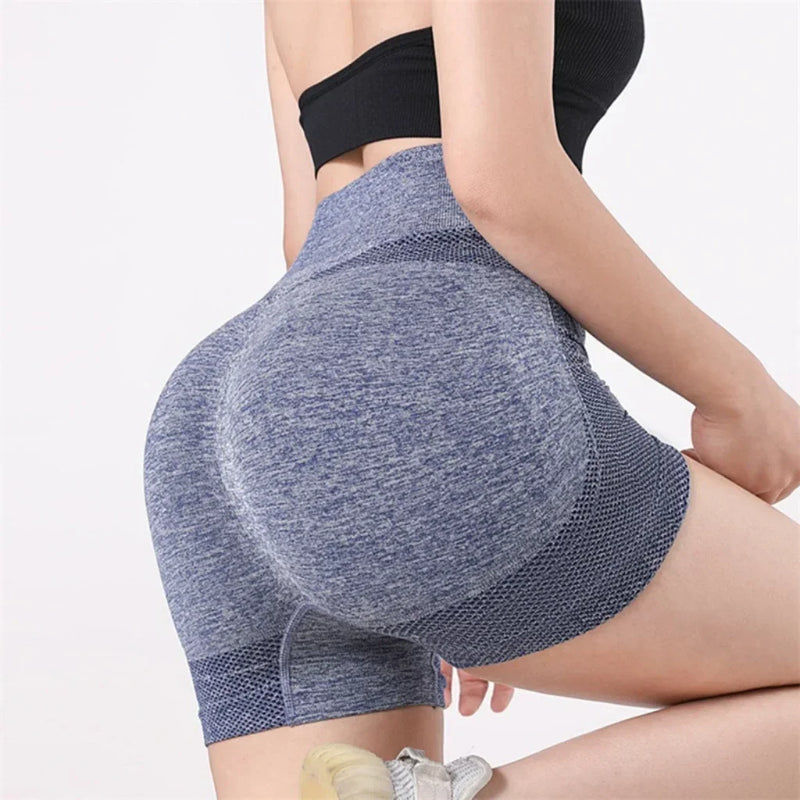 Shorts Feminino de Yoga com Cintura Alta – Levanta Bumbum, Controle de Barriga, Ideal para Academia, Corrida e Esportes Casuais