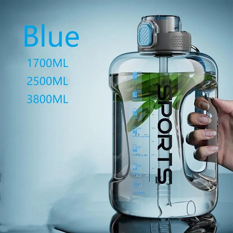 Garrafa Fitness de Alta Capacidade com Canudo – BPA Free