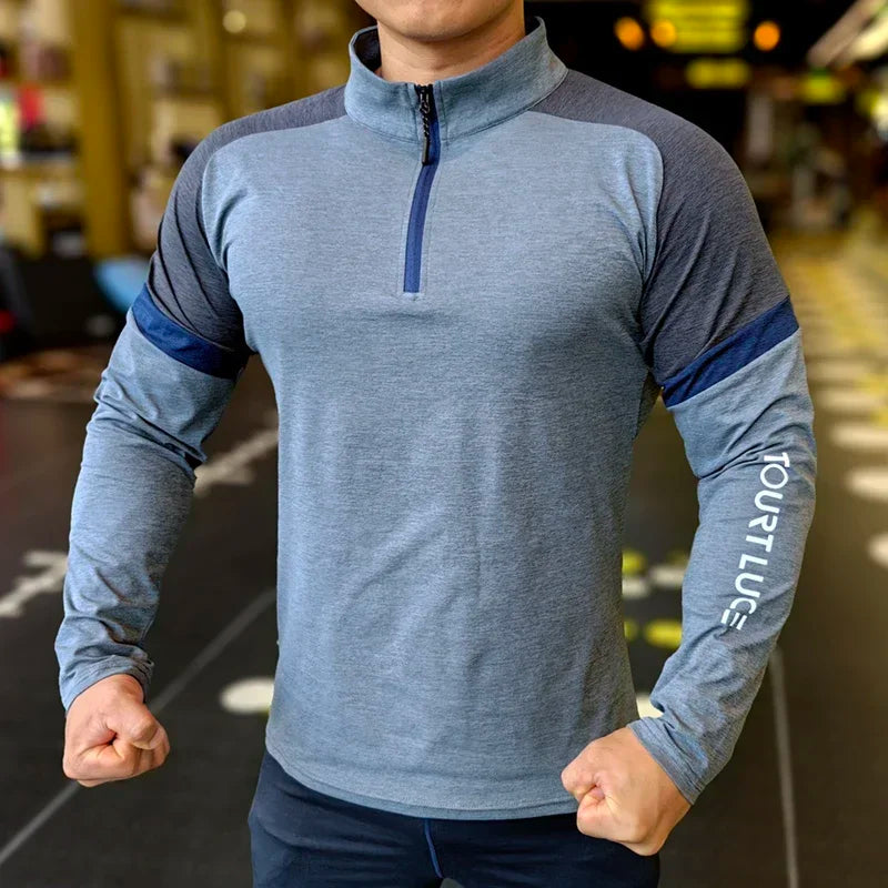 Camiseta Compressão SHEDAO Masculina com Zíper – Conforto Extremo para Alta Performance