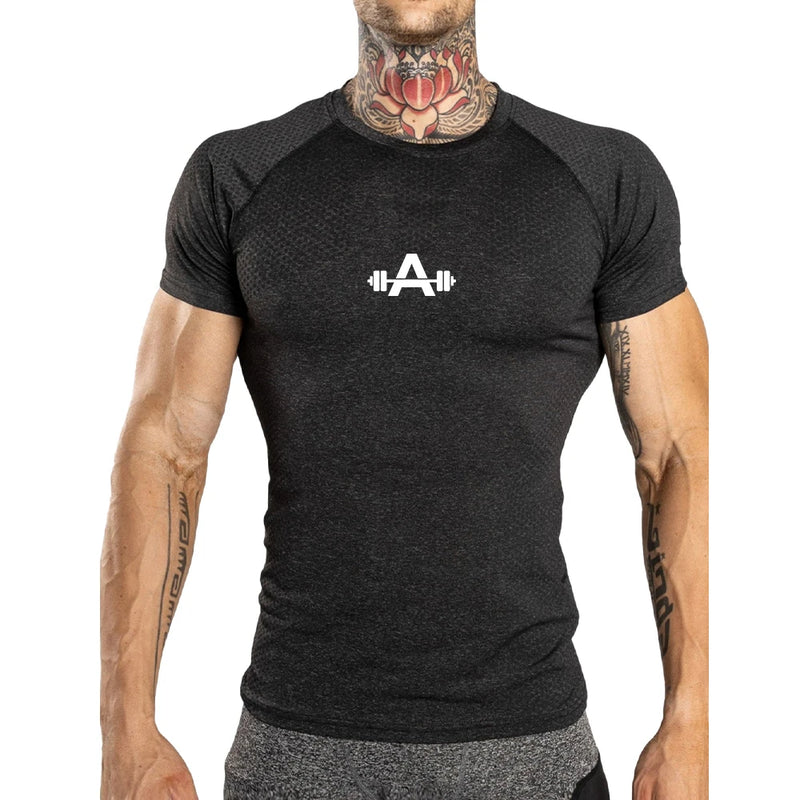 T-shirt Masculina Esportiva – Compressão, Musculação, Secagem Rápida