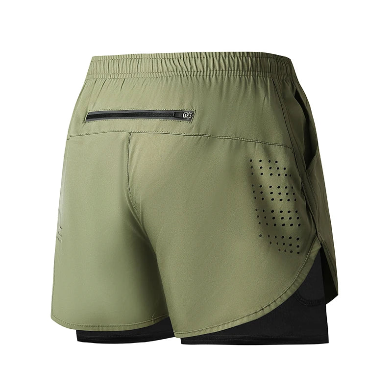 Short Masculino Esportivo com Camada Dupla – Secagem Rápida, Confortável e Ideal para Treino