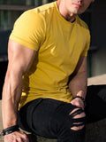 Camiseta Masculina Muscle Fitness – Algodão de Alta Qualidade para Treinos e Atividades Esportivas