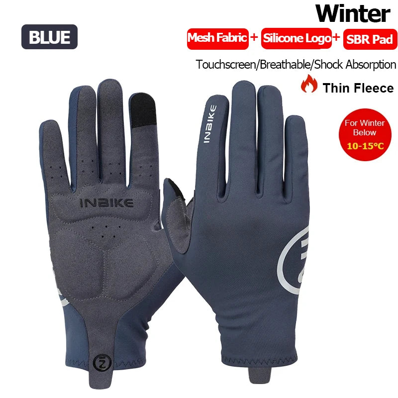 INBIKE Luvas de Ciclismo com Proteção Térmica e Toque na Tela – Conforto, Proteção e Estilo nas Quatro Estações