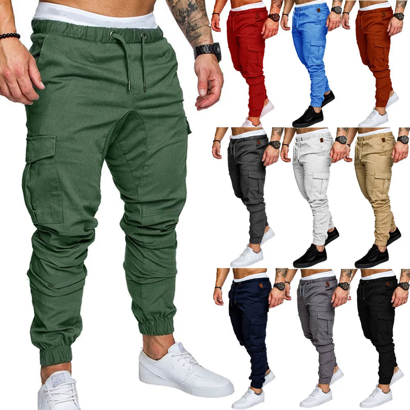 Calças Jogger Masculinas Casuais  | Streetwear com Bolsos Múltiplos