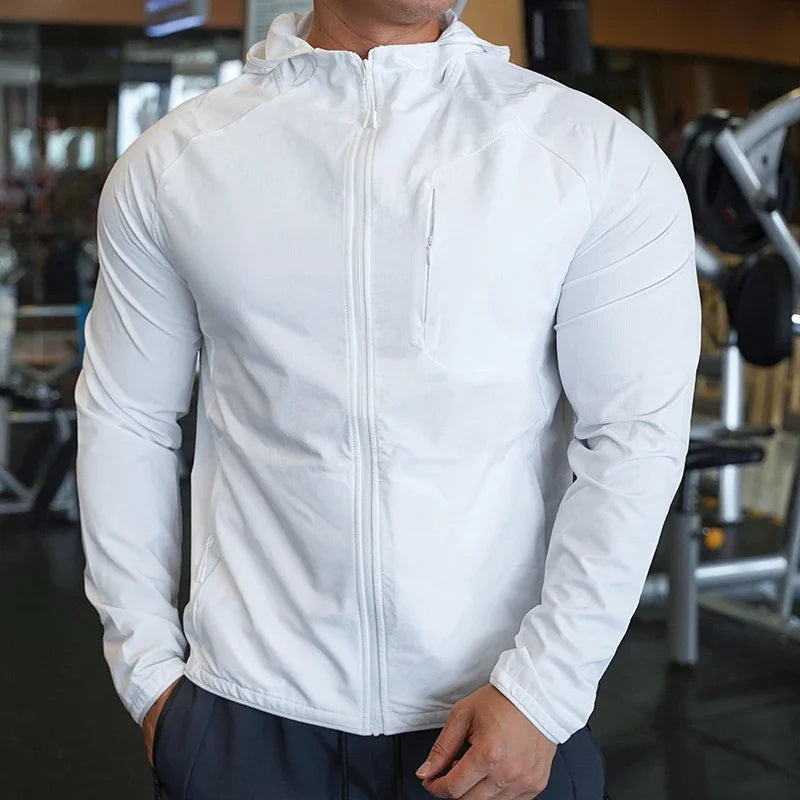Jaqueta Esportiva Masculina SHEDAO com Capuz – Estilo, Desempenho e Proteção em Todos os Treinos