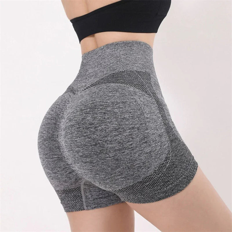 Shorts Feminino de Yoga com Cintura Alta – Levanta Bumbum, Controle de Barriga, Ideal para Academia, Corrida e Esportes Casuais