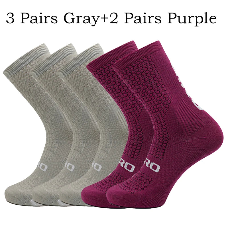 Kit 5 Pares de Meias Masculinas para Ciclismo e Esportes