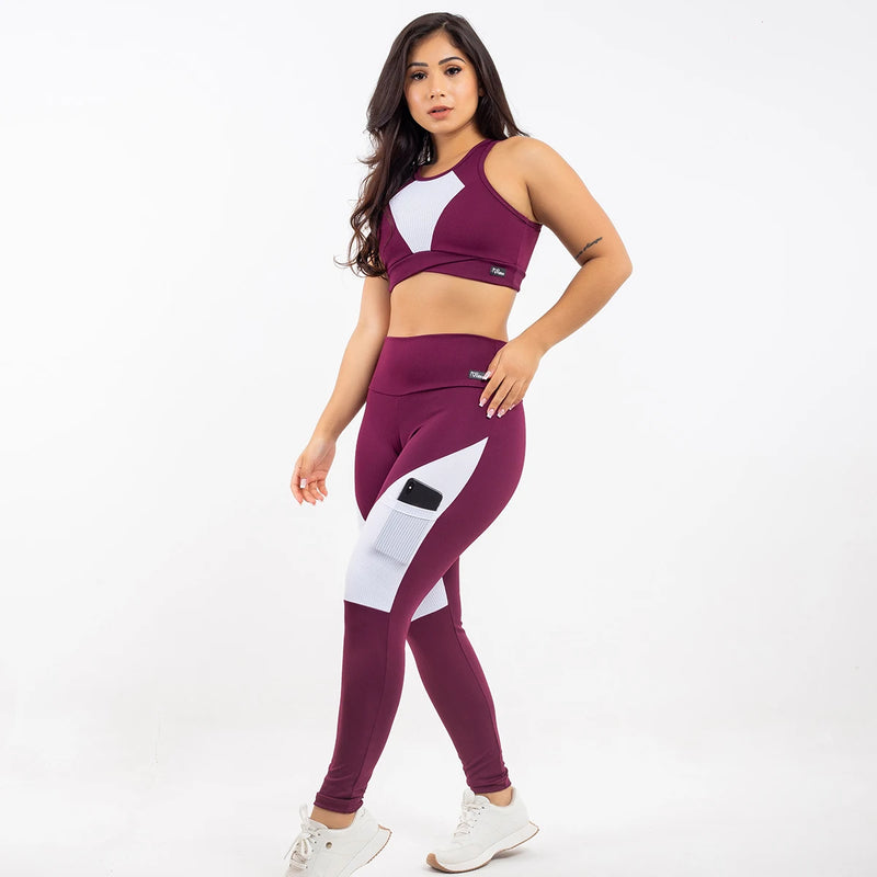 Conjunto Fitness VIÉRE – Legging e Top Sem Transparência para Treinos com Conforto e Estilo
