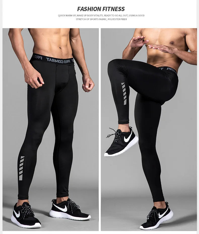Calça de Compressão Masculina Kizarco – Secagem Rápida, Ajuste Perfeito e Performance Total
